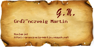 Grünczveig Martin névjegykártya